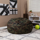 Flash Furniture - Fauteuil poire camouflage surdimensionné pour enfants-Rembourrage en coton