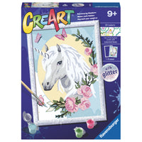 Ravensburger - CreArt Peinture par numéros licorne fleurie série D-Développement artistique: La peinture par numéros favorise le développement de compétences des enfants en leur permettant de s'exercer à l'identification des couleurs, au côntrole du. 