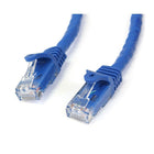 StarTech  Câble de raccordement RJ45 UTP Cat 6 gigabit sans crochet bleu, câble de raccordement de 75 pi, 75 pi-Les connecteurs en or de 50 microns garantissent une conductivité optimale tout en éliminant les pertes de signaux en raison de l’oxydation ou la corrosion