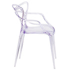 Chaise d’appoint transparente empilable série Nesting (FH-173-APC-GG)-Finition cristal transparent