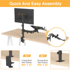 ShoppingAll - Support pour double écran et ordinateur portable entièrement réglable - Noir-6