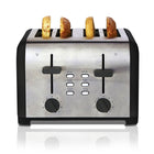 Kenmore - Grille-pain à 4 tranches avec commandes doubles - Noir-Fentes extra larges avec guides doubles autoreglables