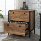 Sauder - La Collection Station House Classeur lateral - Finition Etched Oak-Tiroirs avec coulisses à extension complete pour dossiers suspendus de format lettre ou legal.