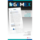 Gemex - Feuilles protectrices vinyle rigide, Antireflet, Format Légal, 4/1000'' épaisseur, 50 bte-La finition antireflet réduit la sensation d’éblouissement et facilite la lecture