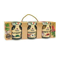 Coffret - Mélanges d'épices Collitali pour pâtes - cadeau rustique de 3-Élevez vos plats de pâtes avec les exquis mélanges d'épices pour pâtes de Collitali. Fabriqués avec une passion pour les saveurs italiennes authentiques, nos mélanges d'épices sont l'ingrédient secret qui vous manquait pour créer des plats de pâtes inoubliables qui vous transporteront au cœur de l'Italie.