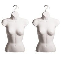 Eddie's - Formes de chemises suspendues féminines - PVC - Blanc - Paquet de 2 (155729-2)-Formes de chemises suspendues pour femmes