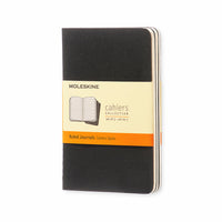 Moleskine - Cahiers personnels Cahier noirs, format de poche, réglés, 3 1/2 x 5 1/2 po, paq./3-Format poche : 3 1/2 x 5 1/2 po