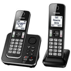Panasonic – Téléphone sans fil KXTGC392B à 2 combinés avec répondeur, noir-Système à 2 combinés, expansible à 6 combinés