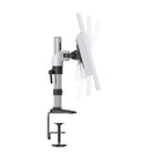 ShoppingAll - Bras vertical pour moniteur LCD Support de bureau/bras pour moniteur-Blanc-Gardez vos câbles d'alimentation et AV propres et organisés grâce aux clips de câble détachables sur le pôle central.