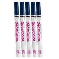 JAM Paper - Marqueur de peinture opaque à pointe fine, bleu outremer, 5/paquet (7665911g)-Marqueur de peinture opaque à pointe fine idéale pour la calligraphie et permettant de tracer des motifs complexes