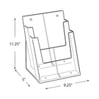 Azar Displays – Porte-brochures à 2 compartiments et 2 étages pour format lettre (252380)-2 compartiments
