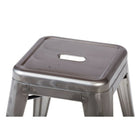 Nicer Furniture - tabouret industriel de 18 po sans dossier - bronze à canon-Support X-brace sous le siège pour plus de stabilité et de durabilité