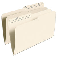 Pendaflex Chemises de classement recyclées, de coupe 1/2, format légal, ivoire-Format légal