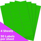 JAM Paper Étiquettes postales, 1 x 2 5/8 po, rose néon, 30/page, 360/paquet-Rose