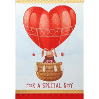 Rosedale Gold - Cartes de souhaits/Enveloppes - Joyeuse St-Valentin Enfant garçon - 5-1/2 po x 8 po - paquet de 6-Imprimées sur un papier de qualité non couché