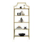 Sauder International Lux Bibliothèque - 5 tablettes - 70.87" H - Finition Satin Gold (421434)-5, 0 tablettes réglables