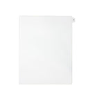 Apak  - Intercalaires à onglets alphabétiques Lettre A Onglets coupés 1/26 - 110 lb - 8 1/2 po x 11 po - Blanc - paquet de 25-Blanc
