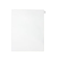 Apak  - Intercalaires à onglets alphabétiques Lettre A Onglets coupés 1/26 - 110 lb - 8 1/2 po x 11 po - Blanc - paquet de 25-Blanc