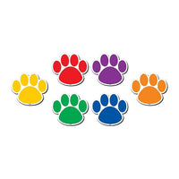 Teacher Created Resources Empreintes de pattes colorées Accents magnétiques, paquet de 54-Décorez votre tableau blanc en un clin d'œil avec un décor magnétique durable et réutilisable !