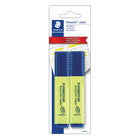 Staedtler - Surligneurs classiques Textsurfer à pointe biseautée - jaune - Paquet de 2-Surligneur avec réservoir d’encre longue durée pour un surlignage performant