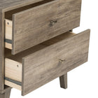 Prepac – Table de nuit à 2 tiroirs Milo, style moderne milieu du siècle, gris délavé (DDNR-1402-1)-Prêt à assembler et comprend un livret d'instructions pour l'assemblage facile