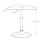 CorLiving - Table carrée DAW-600-T à hauteur ajustable, dessus pivotant, noir-Garantie limitée de 180 jours du fabricant