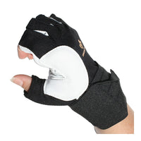 IMPACTO® 475-31 X-GR Paire Gant Antichocs avec Support de poignet élastique, demi-doigts, coussinet gel paume/doigts/pouce-1