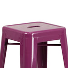 Tabouret de bar sans dossier de 30 po, intérieur/extérieur, violet (ET-BT3503-30-PUR-GG)-S'empile jusqu'à 10 chaises de hauteur