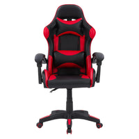 Chaise de jeu Ravagers de CorLiving - Noir/Rouge-Détail de bande de course noire et rouge
