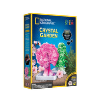 National Geographic - Jardin de Cristal-Cette trousse scientifique comprend une solution de culture de cristaux, deux arbres en carton, une plate-forme de base, un spécimen de géodésique brisé, le Guide d’apprentissage du National Geographic et des instructions.