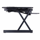 Rocelco - Support de bureau haut de gamme DADR-46 à hauteur réglable, 46 po, avec 4 AC et 2 USB - noir-Plein de 46 po de large pour contenir des moniteurs supplémentaires et vos affaires