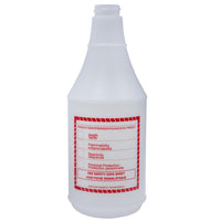 Bouteille ronde SIMDUT - 24 oz-Flacon pulvérisateur pour contenir de l'eau et des mélanges chimiques pour une utilisation sur site.