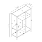 Homeworks Étagère à 4 niveaux 31.5 po (w) x 12 po (d) x 44.8 po (h)-4 étagères
