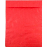  JAM Paper - Enveloppes pour catalogue à extrémité ouverte - indéchirables - Tyvek - 11 -5 x 14 -5 - rouge - paquet de 10-LaCouleur rouge