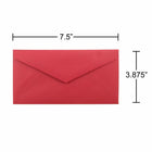 JAM Paper - Enveloppes colourées Monarch - 3,875 x 7,5 - Rouge recyclé - Paquet de 50-Quantité : 50 enveloppes par paquet