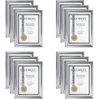 CTG – Cadre métallique pour document (8,5 po x 11 po), 12 pièces, argent-Ensemble: Livré dans un ensemble de 12 cadres de documents au total, idéal pour un usage commercial, de bureau ou scolaire (tous de la même couleur)