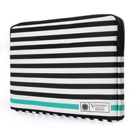 Poids Léger Svelte Housse pour ordinateur portable , 13 - 14 po, Bleu-Protégez et transportez votre appareil avec cet étui universel noir à rayures blanches conçu pour les tablettes, ordinateurs portables et ordinateurs portables de 11 à 12 pouces