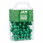 JAM PAPER - Punaises Colorees, Punaises Carte à Tête Ronde, Vert, Paquet de 100-Taille : Norme (environ 1 pouce)