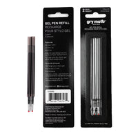 Gry Mattr − Recharge pour stylo gel − bleu − paquet de 2-Encre bleue