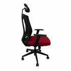 AnthroDesk - La Chaise Ergonomique à Dossier Haut - Rouge-Le maillage technique pour une meilleure circulation de l'air et le soutien lombaire vous aident à rester à l'aise pendant votre journée de travail