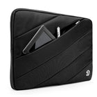 15,6 po Housse de Protection Ordinateur Portable, Laptop Sleeve Case PC Netbook Ultrabook Sacoche Compatible 15-15,6 po, Noir-Poche extérieure arrière parfaite pour ranger les accessoires