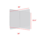 Diviseur de table à 4 voies Mark Maker - 36" L x 36" L x 23,5" H - Acrylique transparent 1/4" - Pas de traversées-Fabriqué à partir d'acrylique transparent de 1/4".