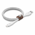 Câble Lightning Duratek 120 cm avec sangle de fermeture Belkin - Blanc-Construit selon notre modèle DuraTek breveté pour une durabilité accrue