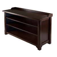 Winsome - Banc de rangement Dayton avec tablettes, fini noyer antique-Sert de banc et de rangement pour chaussures