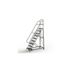 Tri-Arc Manufacturing – Escabeau roulant très robuste, hauteur : 90 po, marche dentelée, profondeur : 70 po (KDHD109242)-Nombre de marches : 9