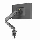 ShoppingAll - Support de moniteur à ressort à gaz simple avec bras pivotant - noir-Les bras réglables peuvent s'incliner de +90° à -85°, pivoter de ±90° et effectuer une rotation de 360°. Le passage d'un écran en position paysage à un écran en position portrait devient facile.