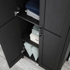 Sauder - Sauder Select Armoire de rangement à 2 portes - Raven Oak-Dimensions: 27,12 po L x 72 po H x 15,37 po P