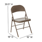 Flash Furniture - Chaise pliante en métal de série Hercules, beige, paq./4 (4BDF002BGE)-Patins glisseurs non marquantes