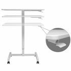 FitDesk - Bureau debout mobile réglable - Blanc-Alternative saine et abordable aux sièges inactifs dans une maison ou un environnement commercial