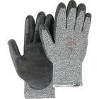 Jomac Canada Gants De Tricot Poivre & Sel Avec Revêtement De Paume Noir, Taille Grand/9, Revêtement Polyuréthane, paquet de 12-Revêtement Polyuréthane